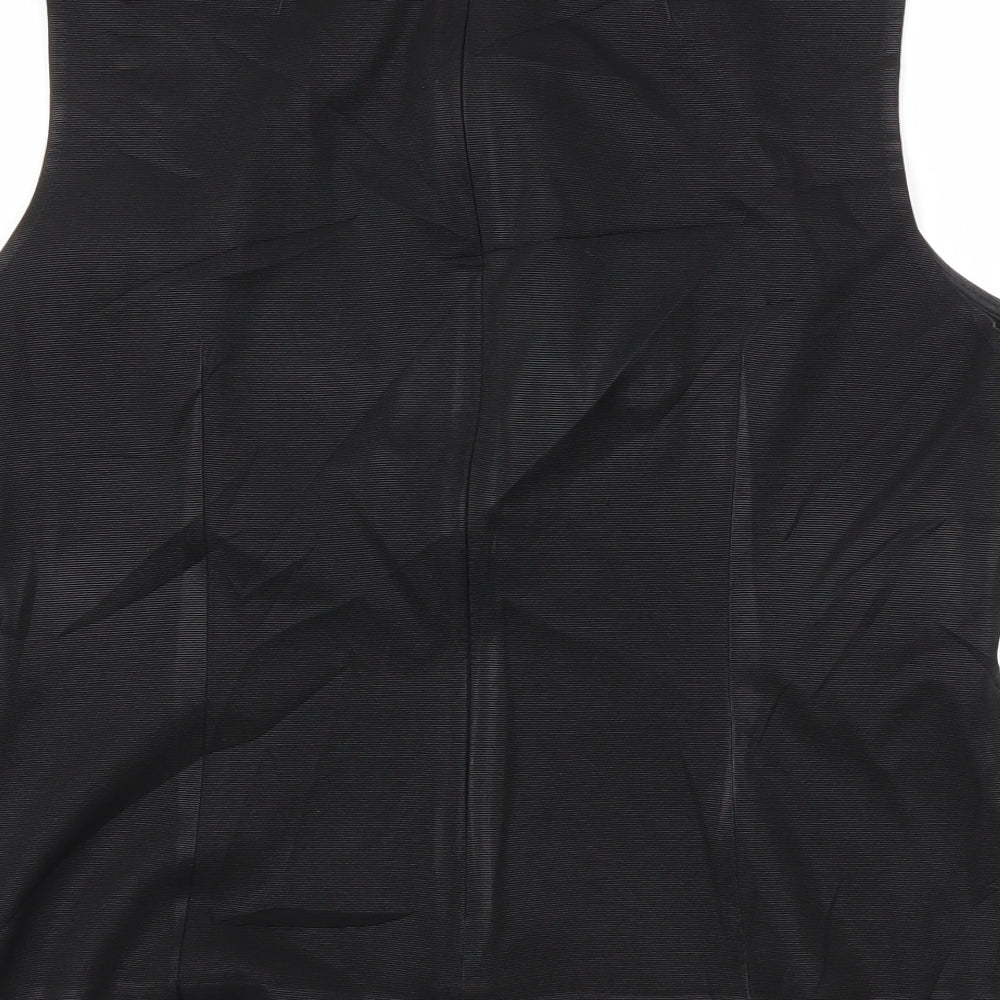 Preworn Womens Black Basic T-Shirt Size 16