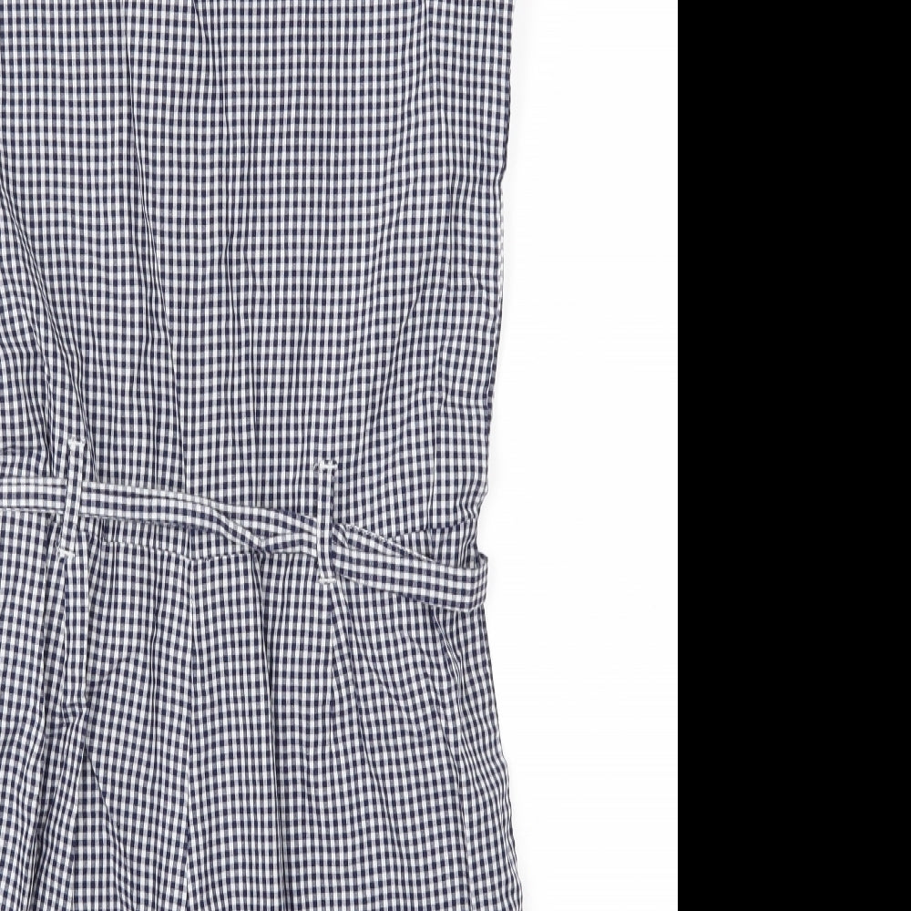 George Girls Blue Check Jumpsuit One-Piece Size 11-12 Years