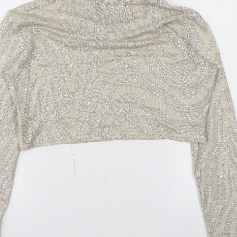 Evita Womens Gold Basic T-Shirt Size 10