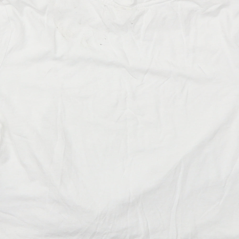 H&M Womens White Basic T-Shirt Size M