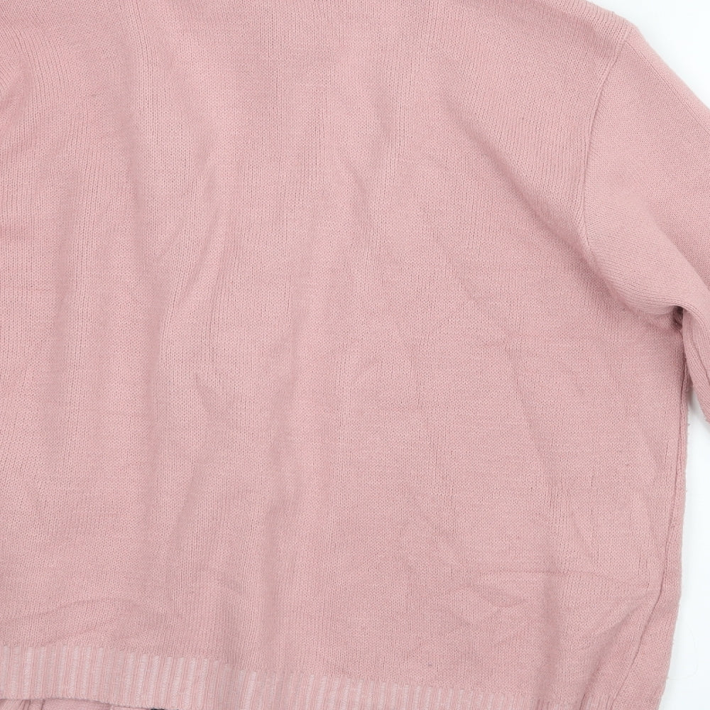Just Elegance Womens Pink Knit Cardigan Jumper Size M