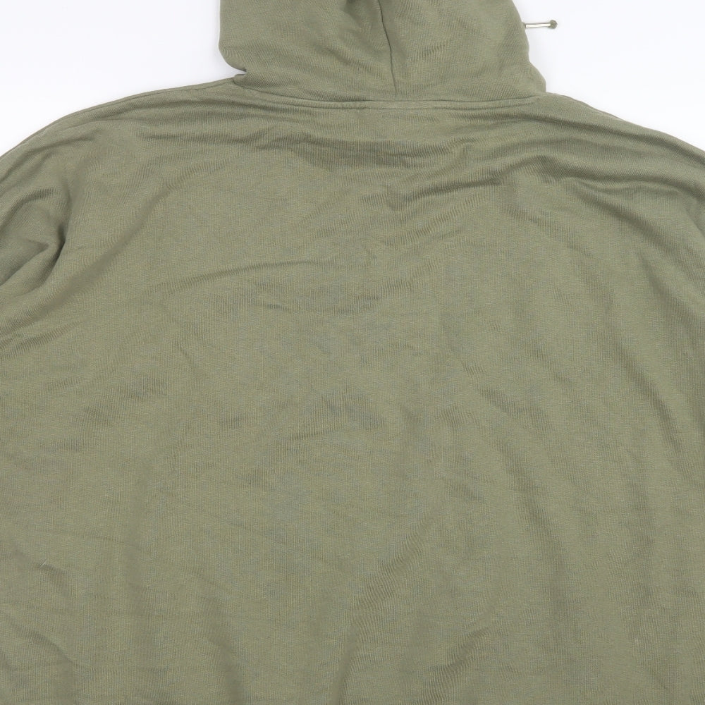 Monki Mens Green Pullover Hoodie Size S