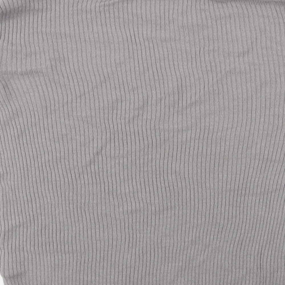 Afibel Womens Grey Striped Pullover Jumper Size 10