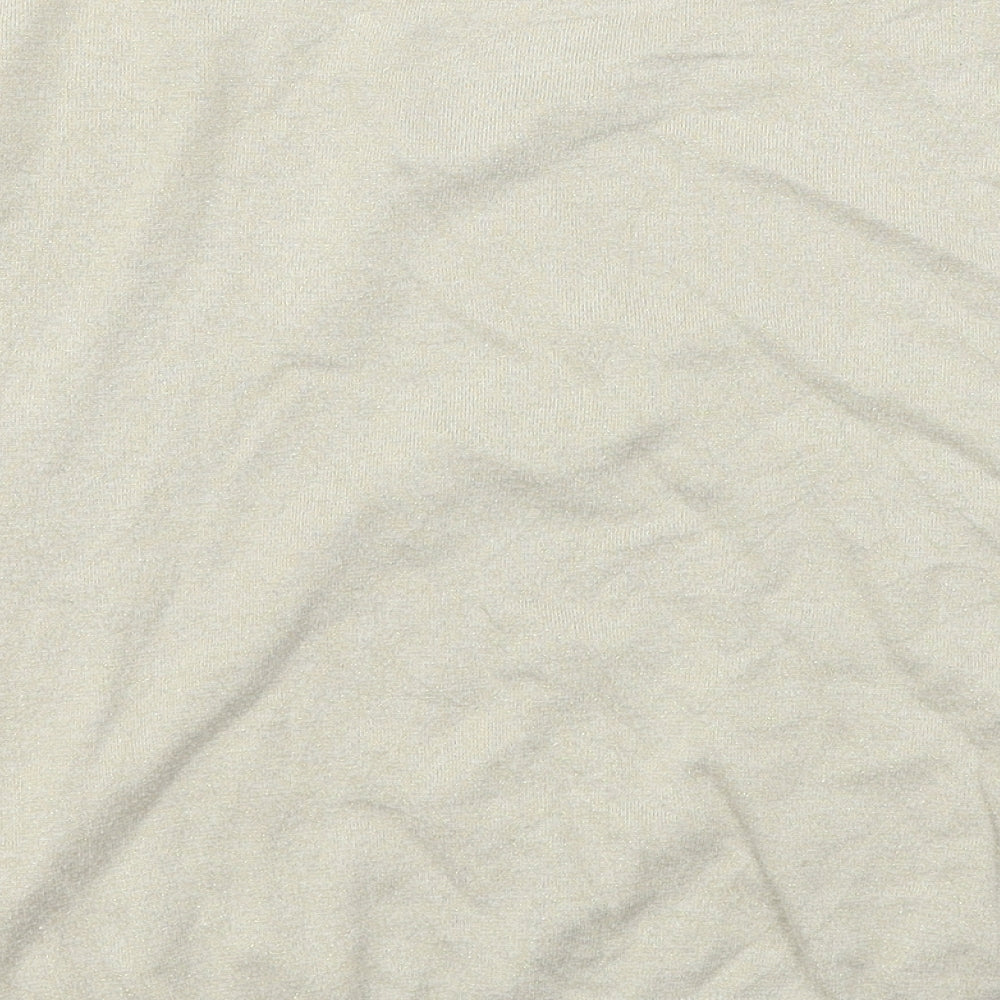 Pure Womens Beige Basic T-Shirt Size 8