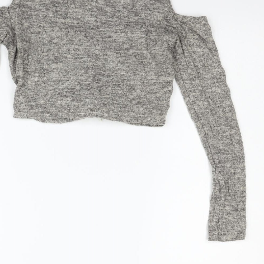 Boohoo Womens Grey Pullover Jumper Size 10