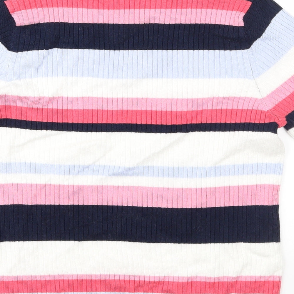 Marks & Spencer Womens Multicoloured Striped Pullover Jumper Size 12