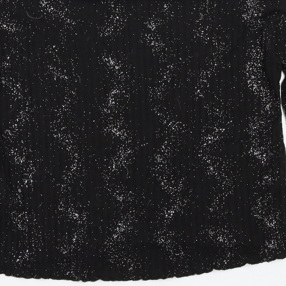 Primark Girls Black Basic T-Shirt Size 10-11 Years