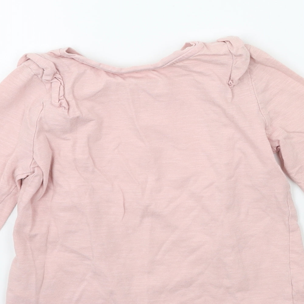 Mothercare Girls Pink Basic T-Shirt Size 3-4 Years