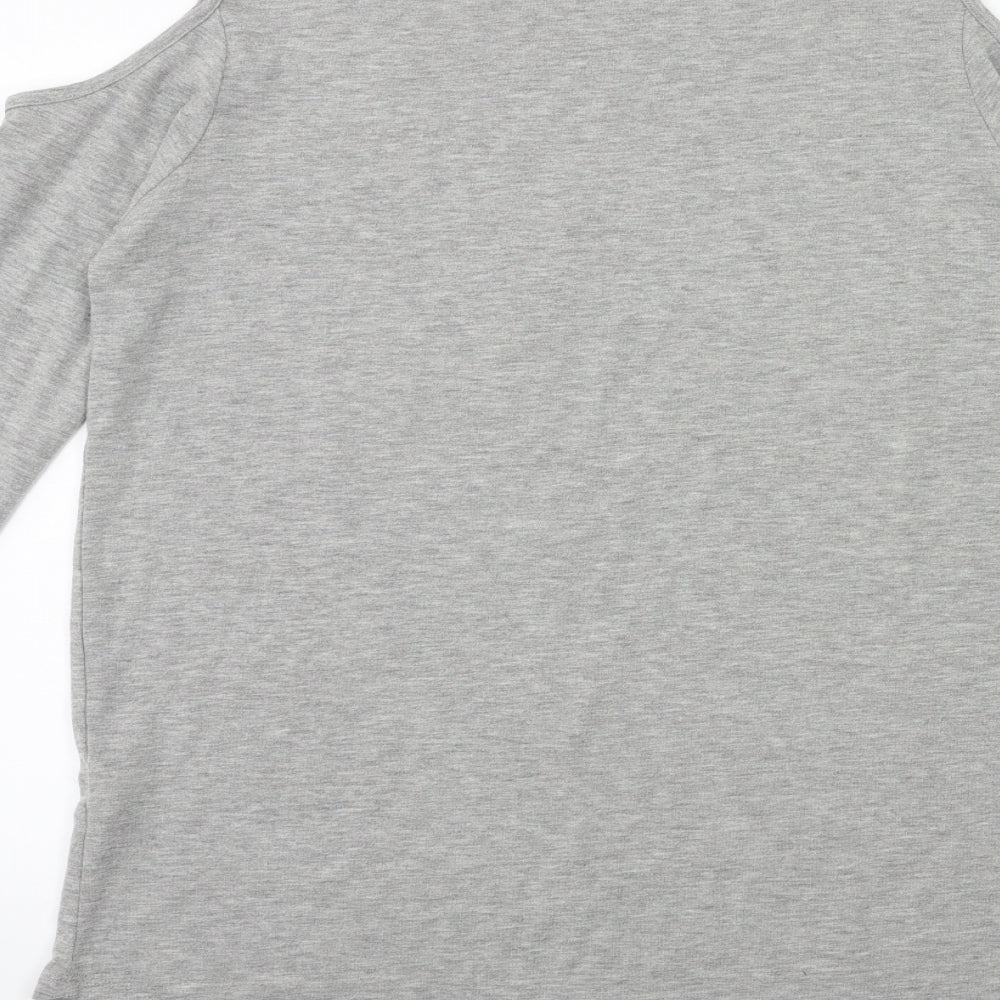Atmosphere Womens Grey Basic T-Shirt Size 14 - Open Shoulder