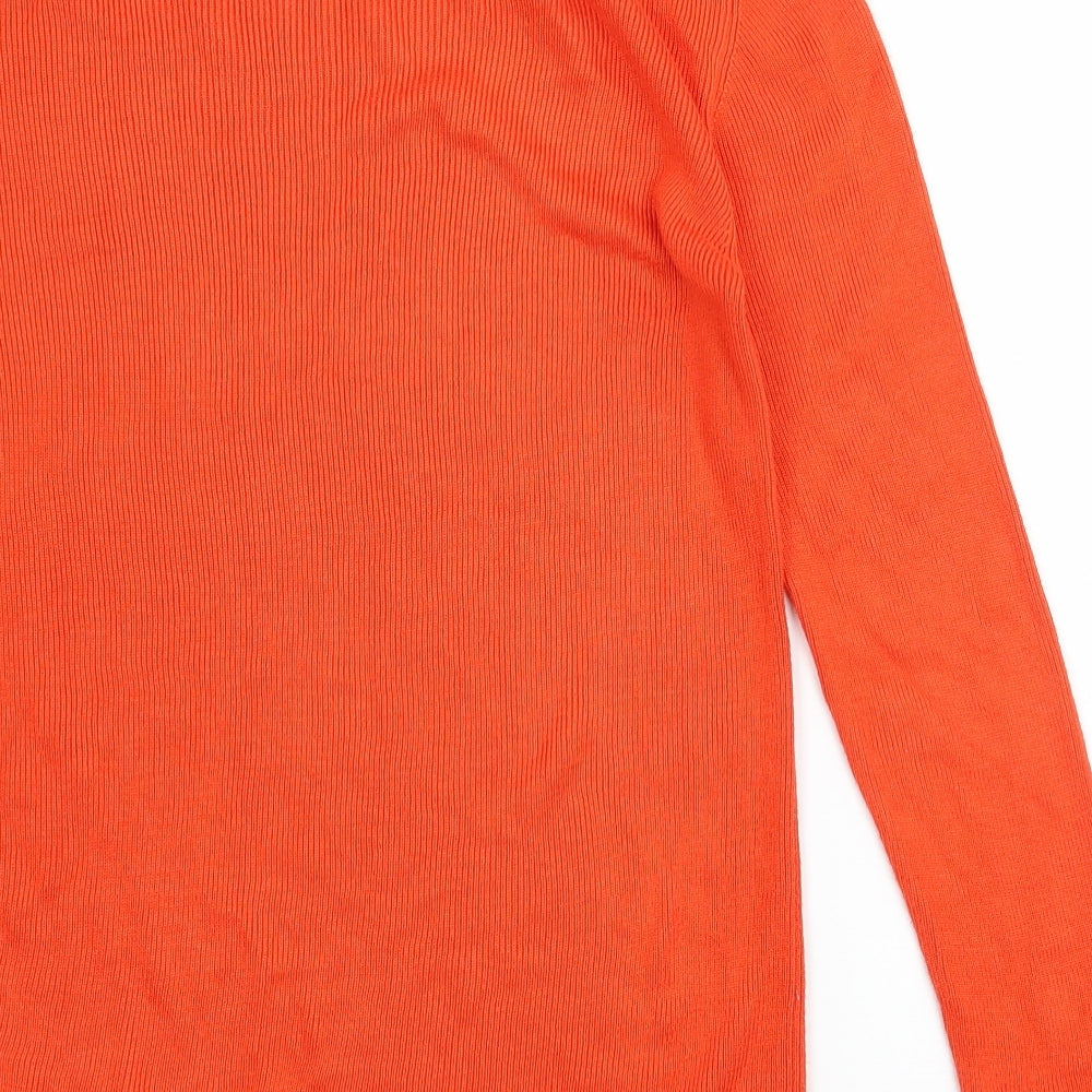 Dorothy Perkins Womens Orange Knit Pullover Jumper Size 12