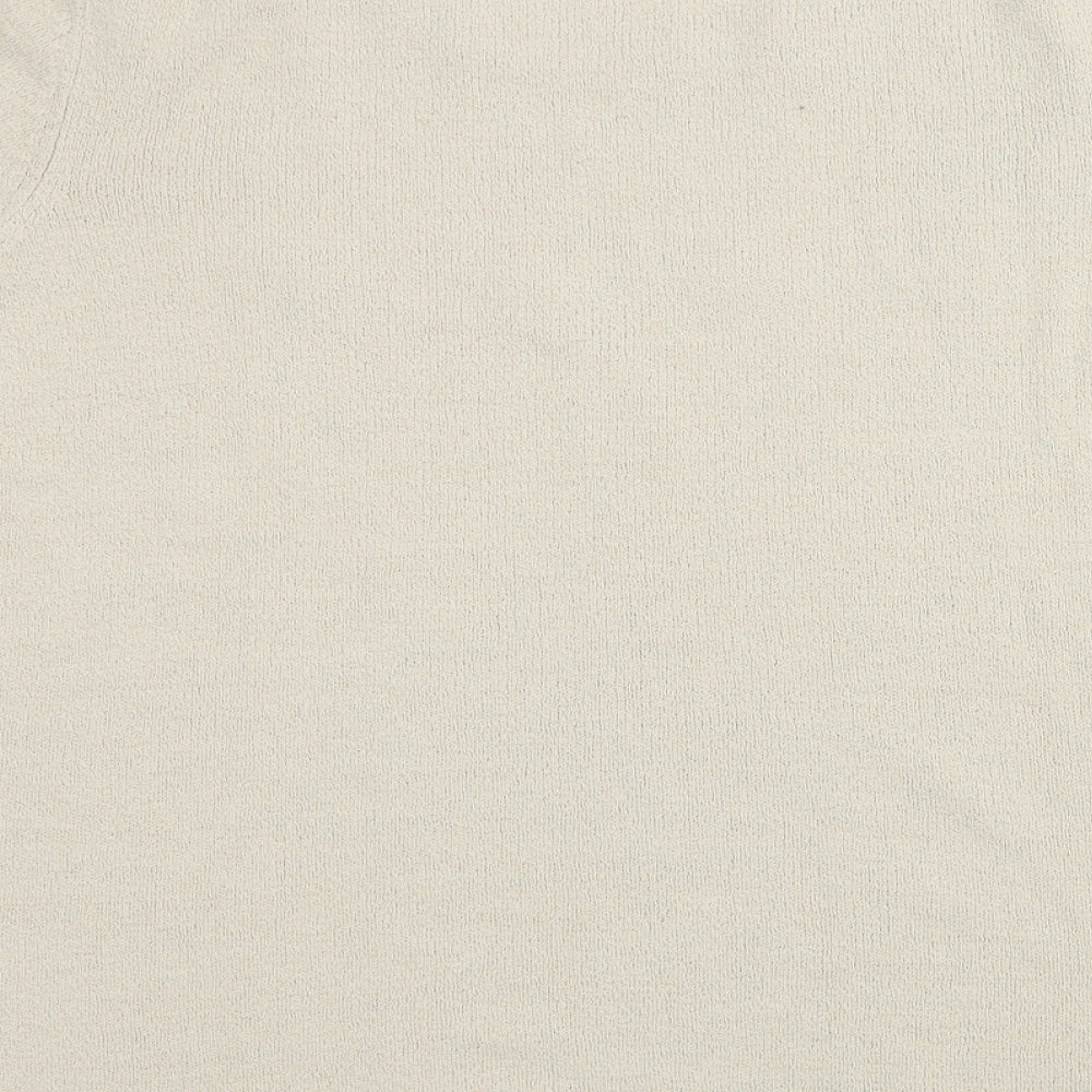 Bonmarché Womens Ivory Knit Basic T-Shirt Size XL