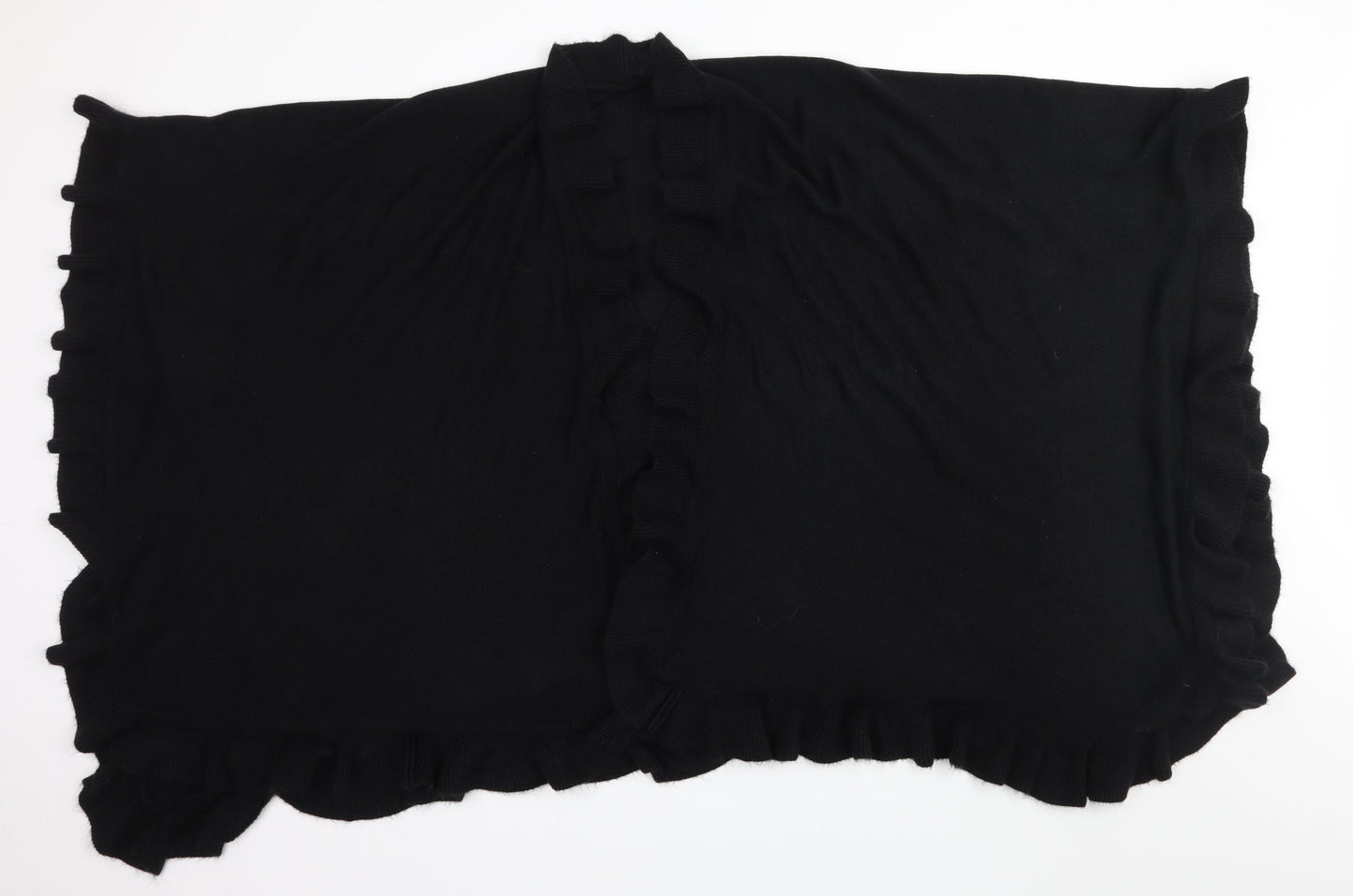 Preworn Womens Black Knit Shawl/Wrap