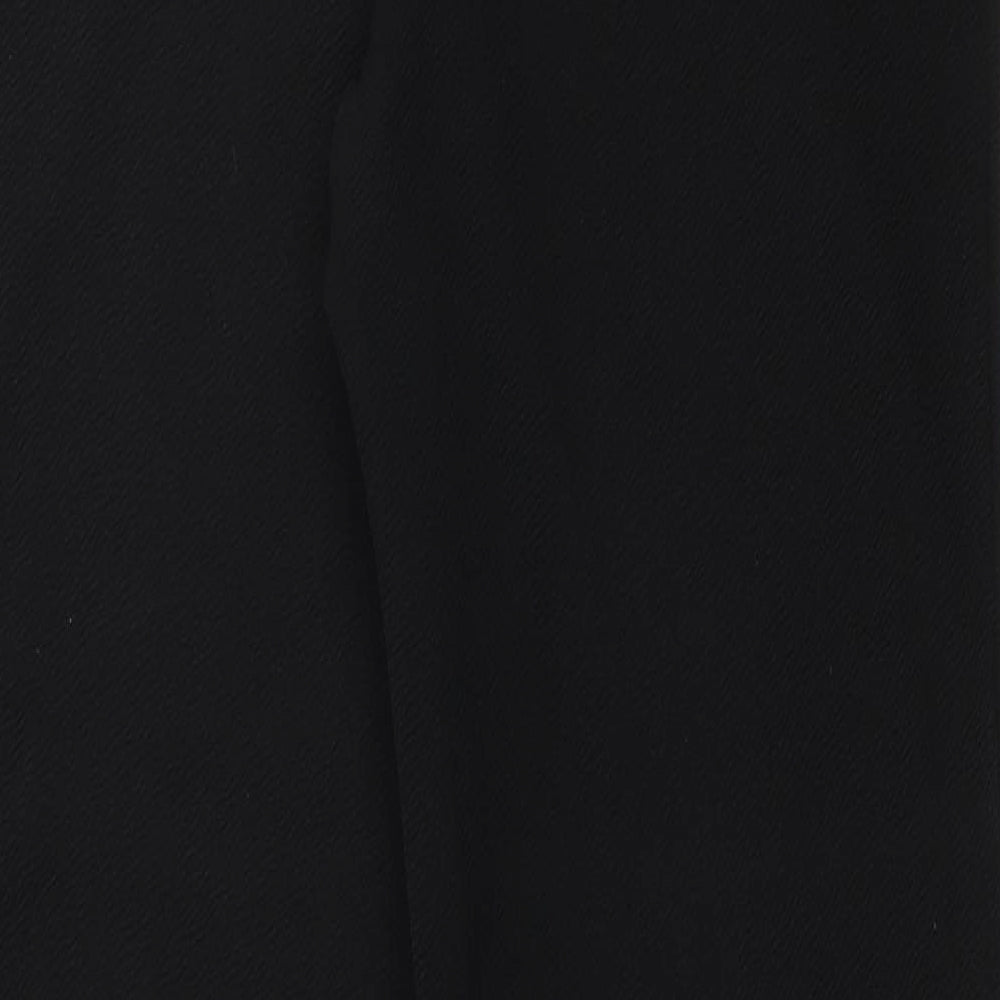 PRETTYLITTLETHING Womens Black Trousers Size 14 L29 in