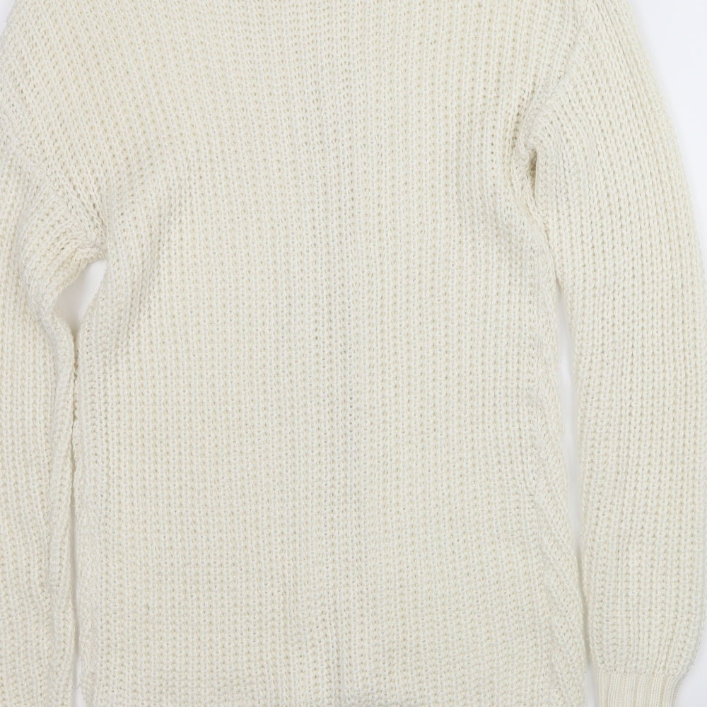 Peacocks Womens Ivory Knit Pullover Jumper Size S