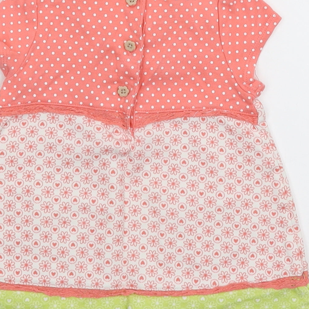 George Multicoloured Floral T-Shirt Dress Size 3-6 Months