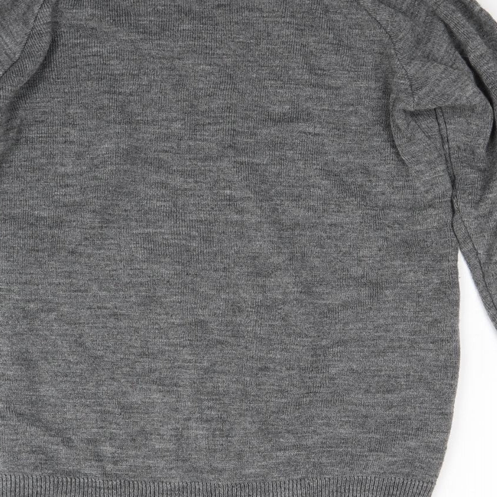 Stevensons Mens Grey Knit Pullover Jumper Size S