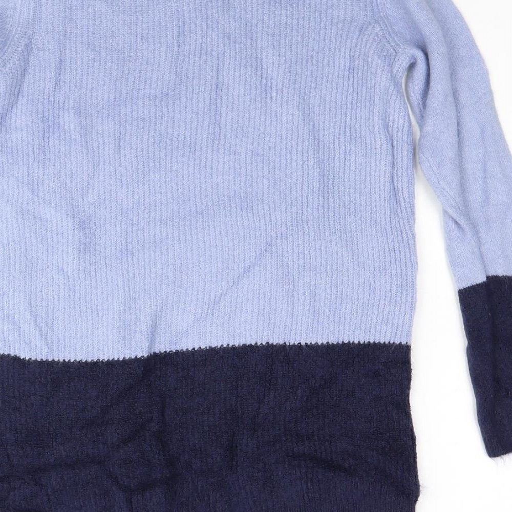 M&Co Womens Blue Knit Pullover Jumper Size 10