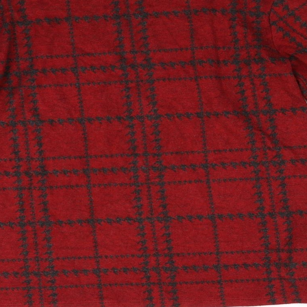 NEXT Womens Red Check Pullover Sweatshirt Size 6
