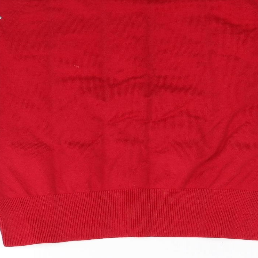 Be Beau Womens Red Knit Pullover Jumper Size S