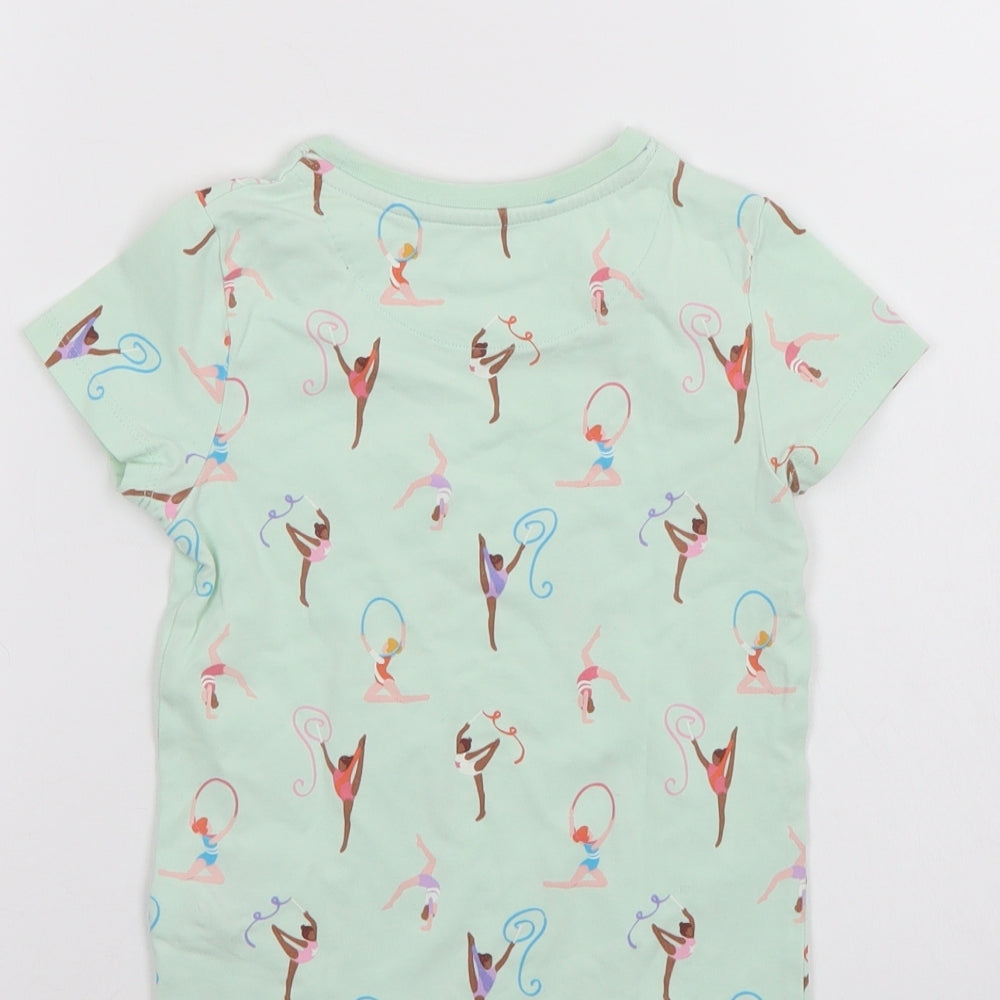 M&S Girls Green Basic T-Shirt Size 2-3 Years