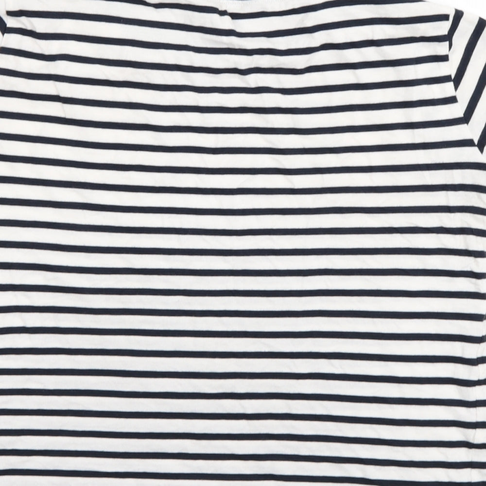 New Look Womens Multicoloured Striped Basic T-Shirt Size 8