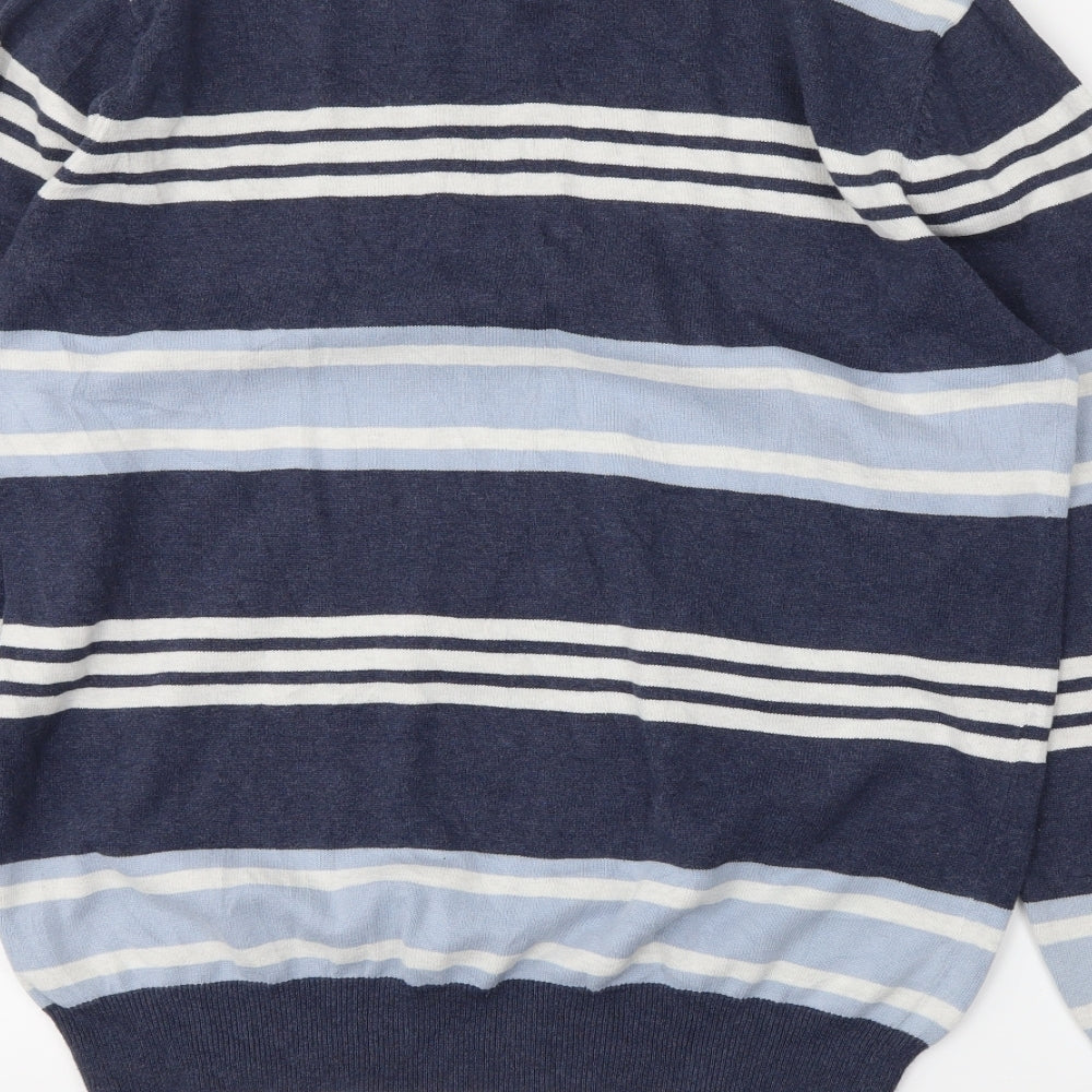 Burton Womens Blue Striped Pullover Jumper Size M