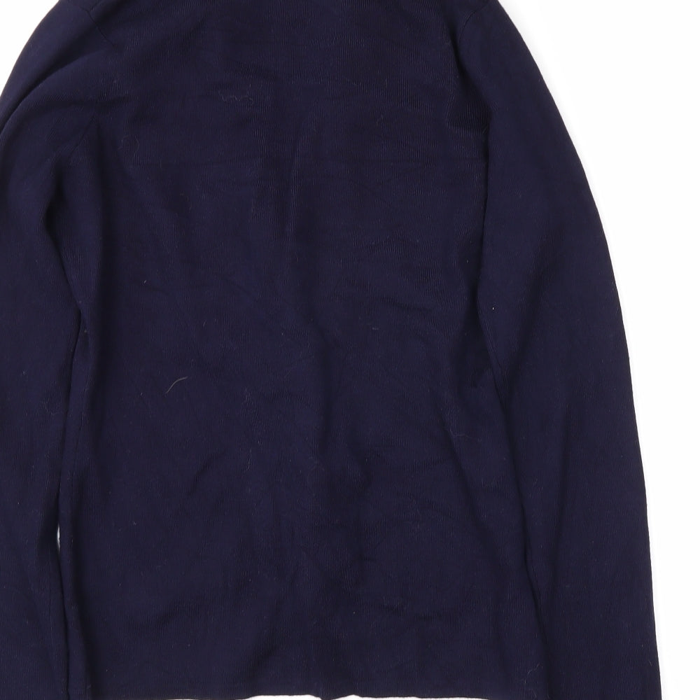 Red Womens Blue Cardigan Jumper Size M