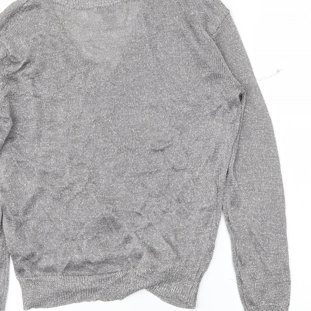 H&M Womens Silver Tunic Blouse Size S