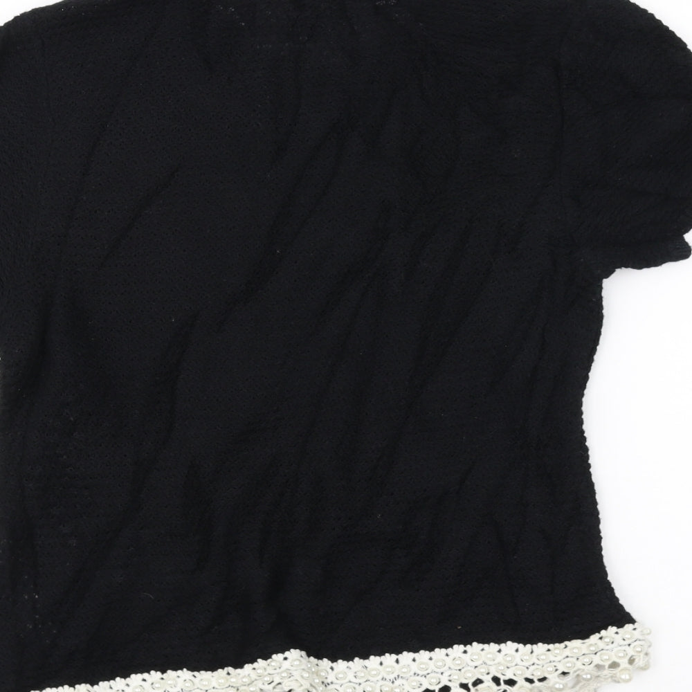 Topshop Womens Black Knit Pullover Jumper Size 10