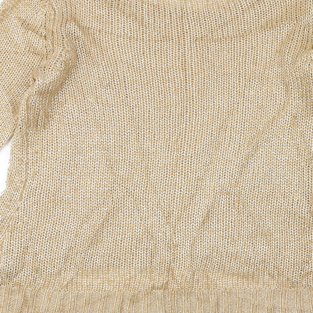 Dorothy Perkins Womens Gold Knit Pullover Jumper Size M