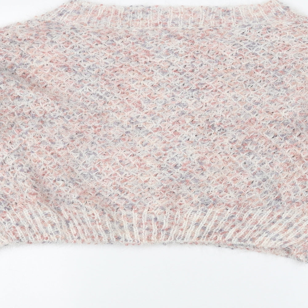 Made with love Womens White Knit Pullover Jumper Size XL