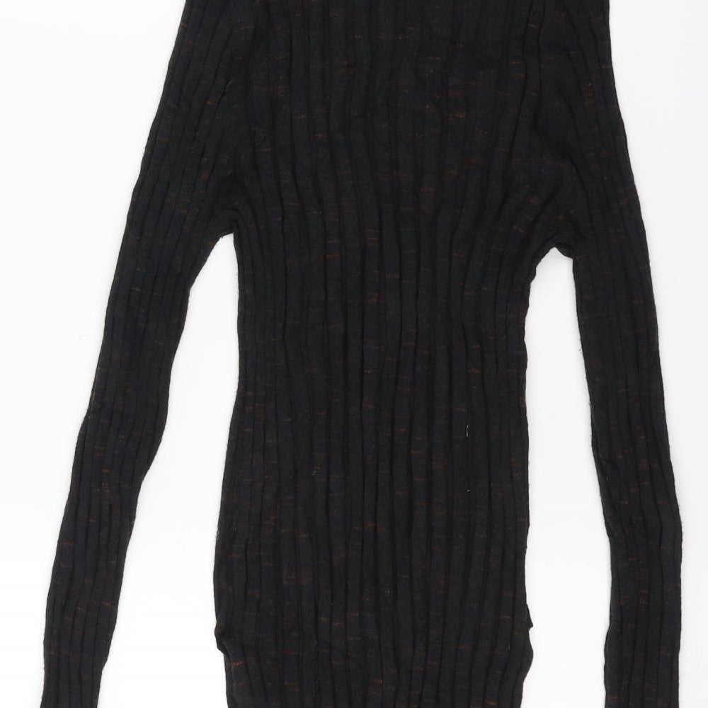 Topshop Womens Brown Basic T-Shirt Size M