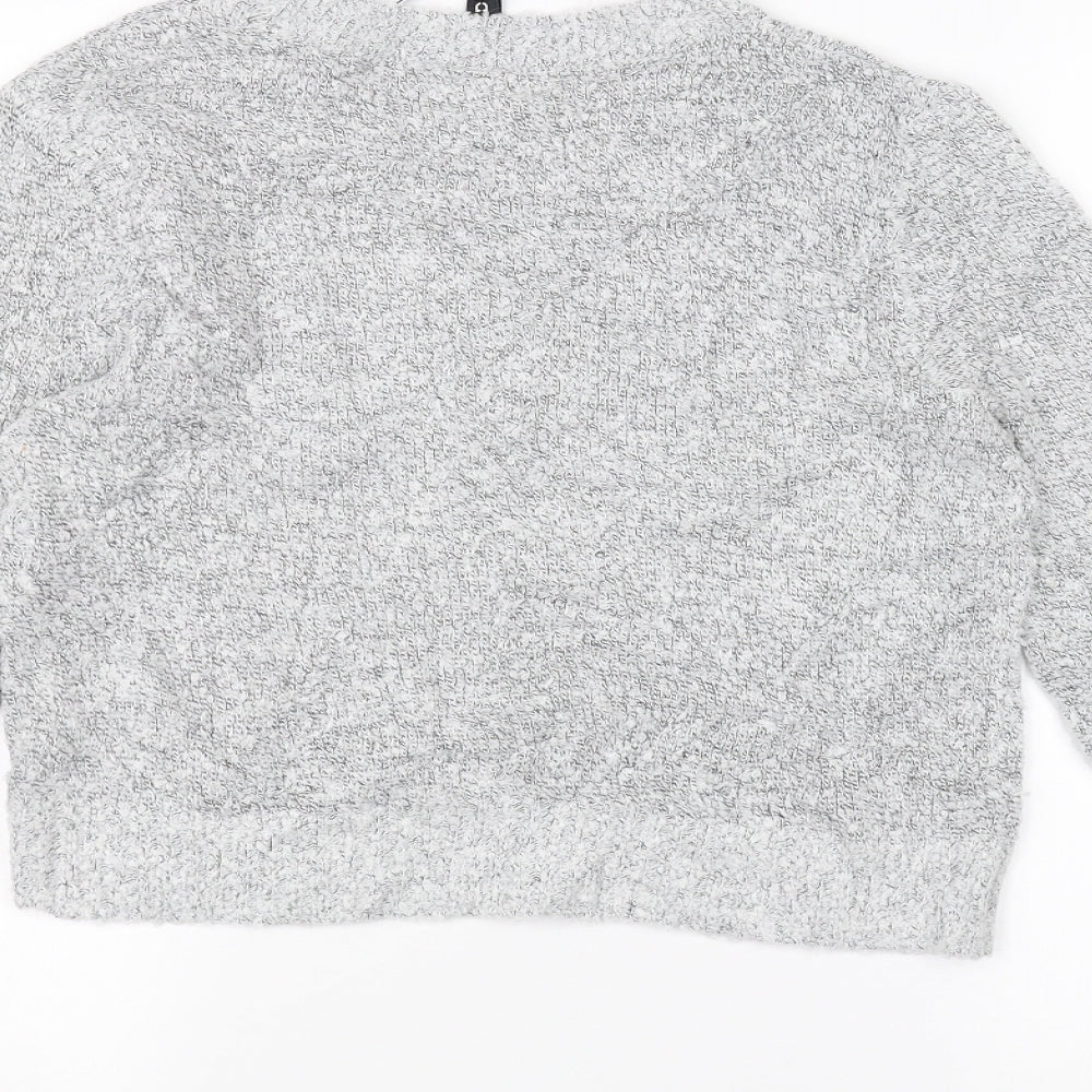 H&M Womens Grey Knit Pullover Jumper Size S
