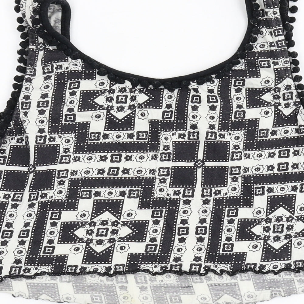 Topshop Womens Multicoloured Geometric Basic Tank Size 6