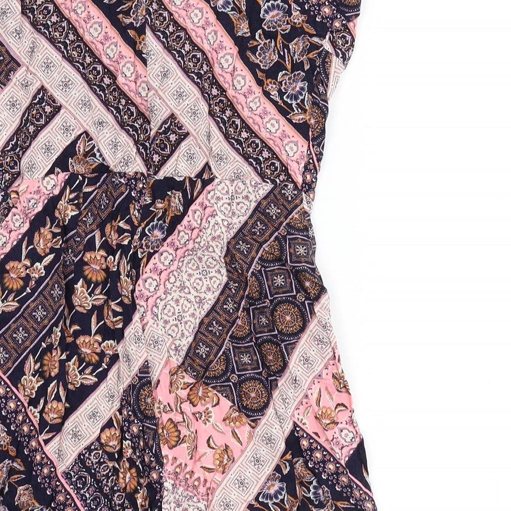 Primark Womens Multicoloured Geometric Jumpsuit One-Piece Size 6