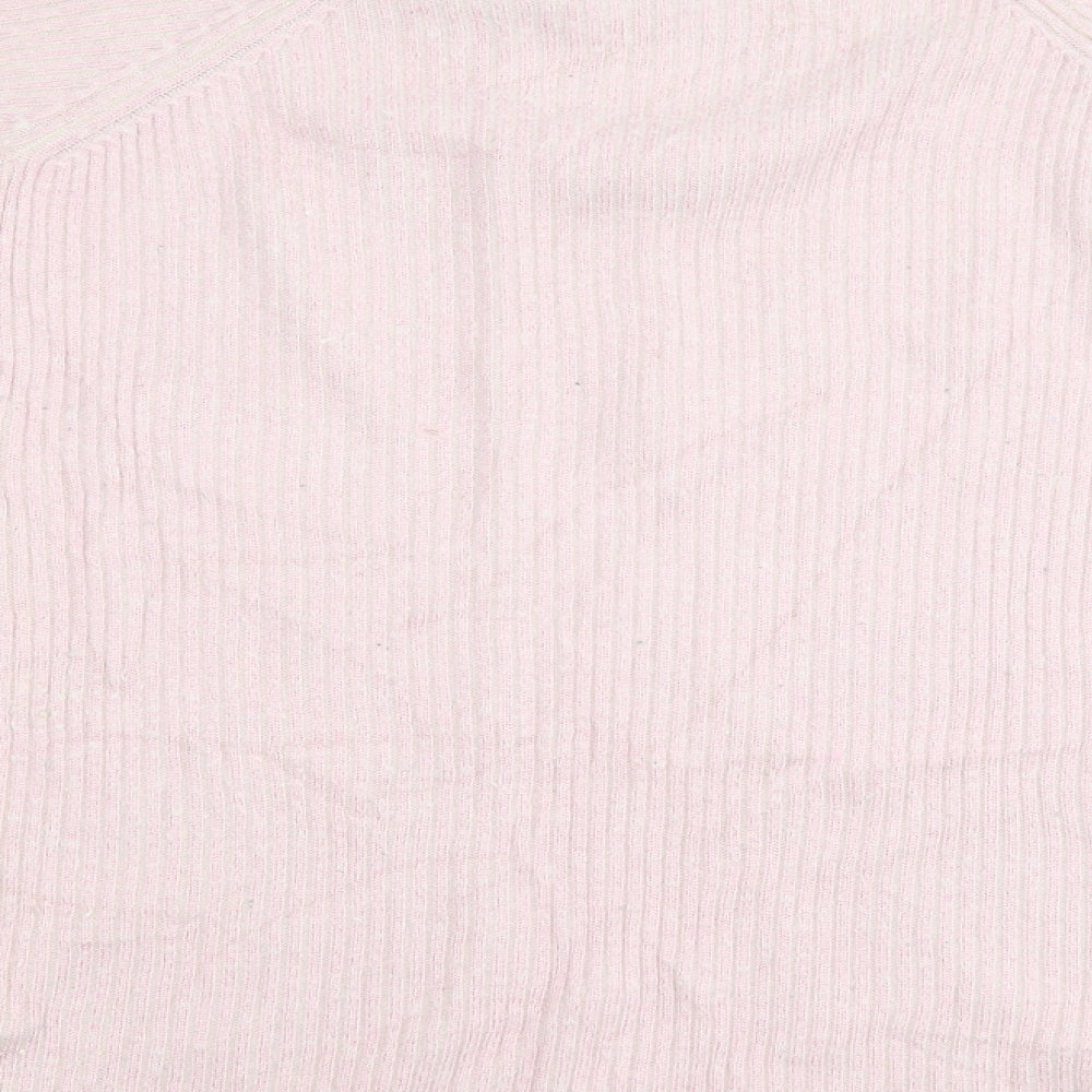 H&M Womens Pink Knit Pullover Jumper Size M