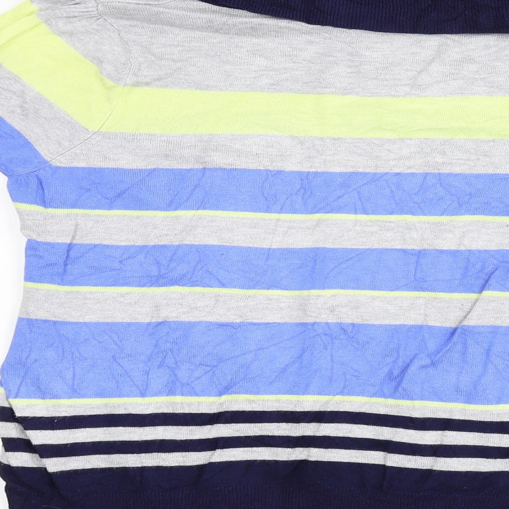 Marks & Spencer Womens Multicoloured Striped Knit Pullover Jumper Size M