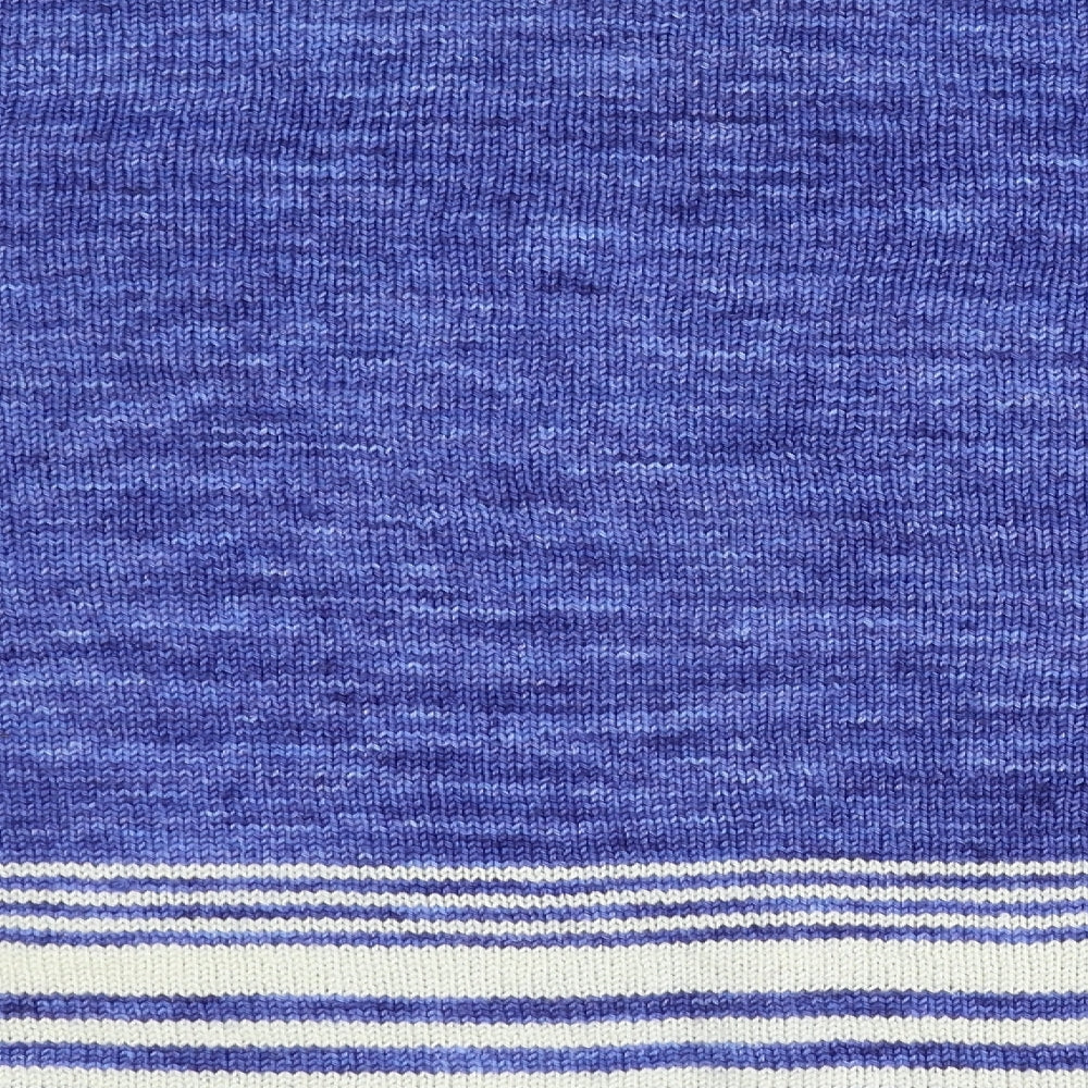 Preworn Womens Blue Striped Knit Pullover Jumper Size L