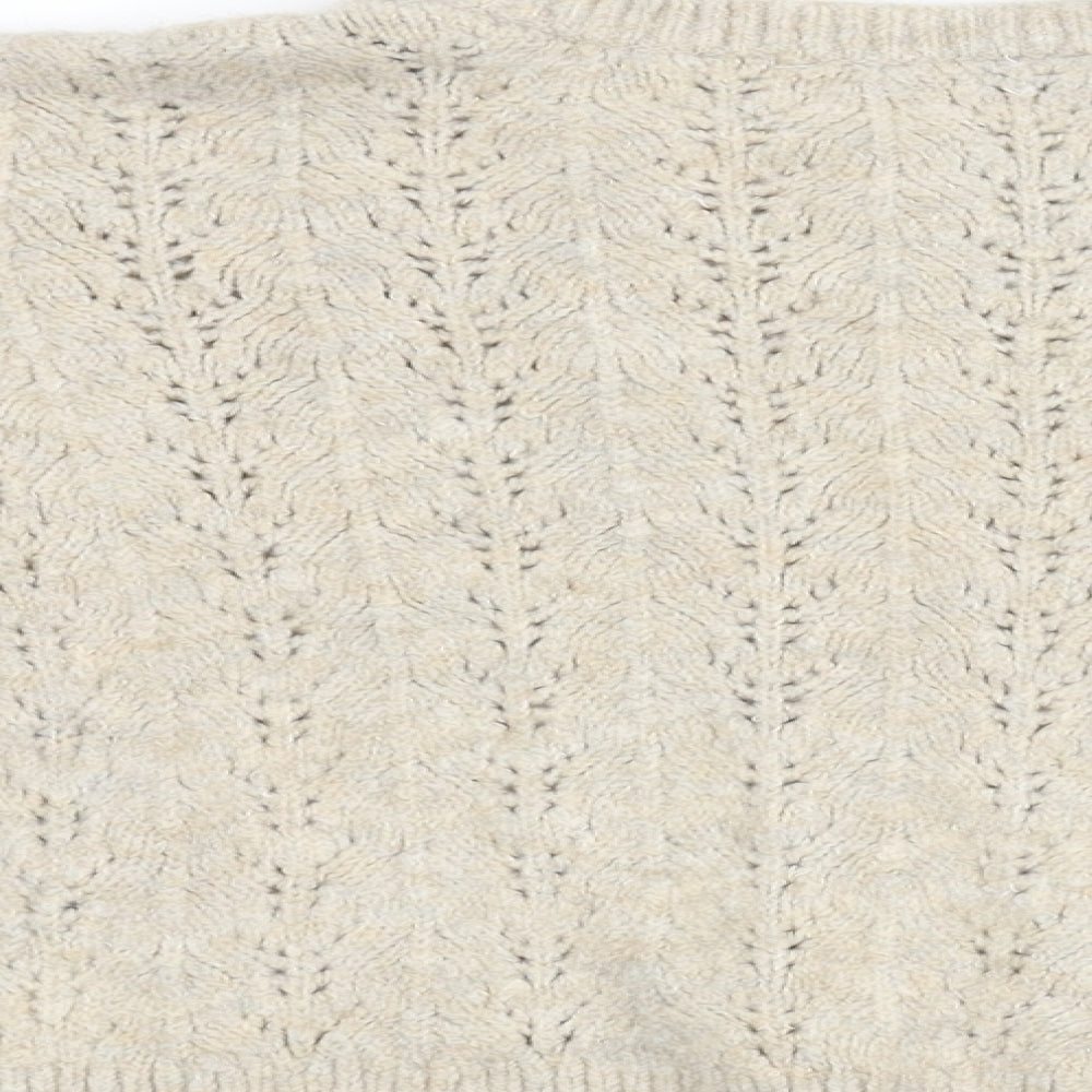 Preworn Girls Beige Knit Pullover Jumper Size M