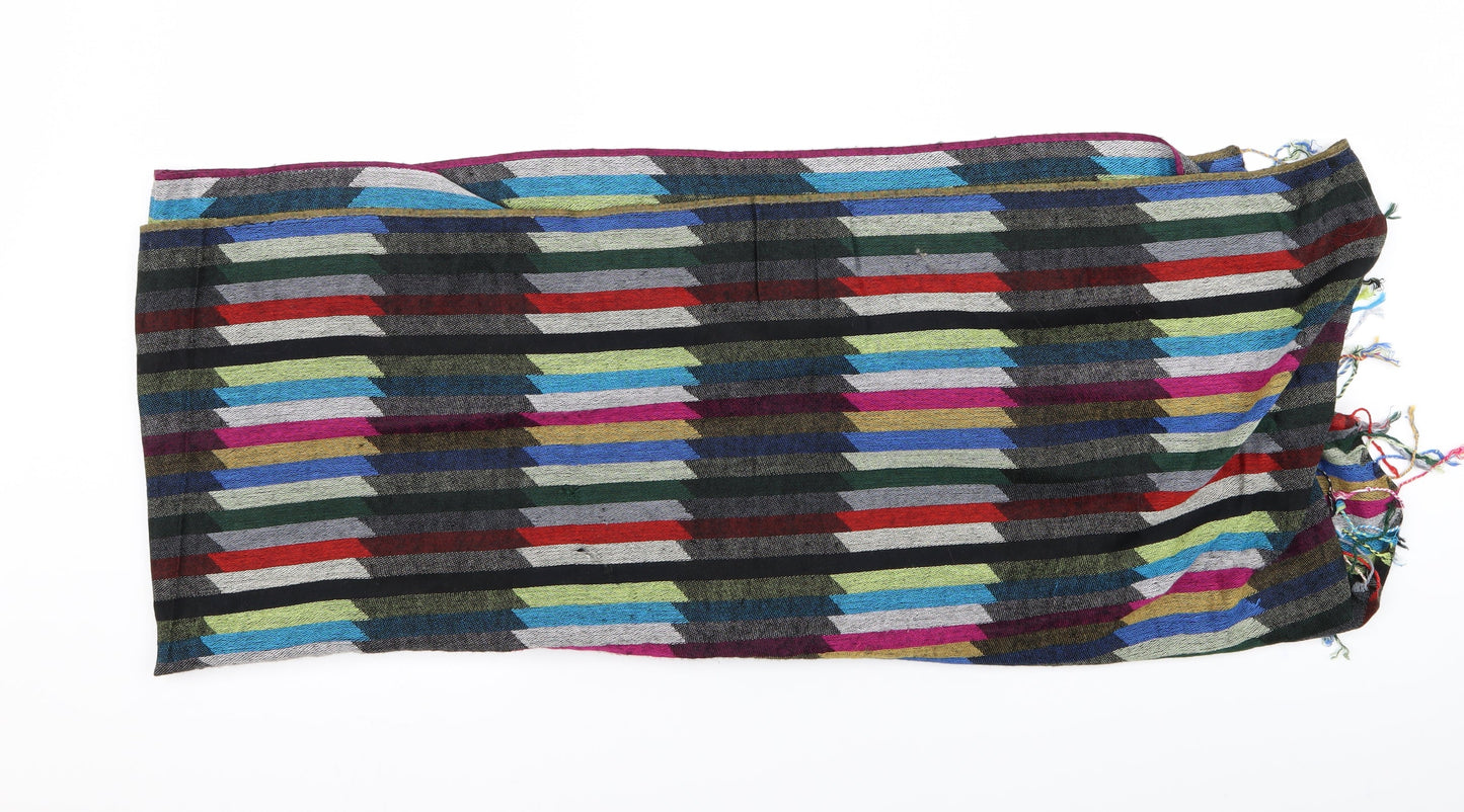 Preworn Unisex Multicoloured Striped Scarf