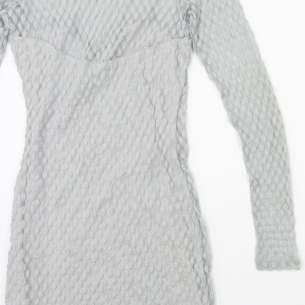 Motel Rocks Womens Grey Lace Bodycon Size 12