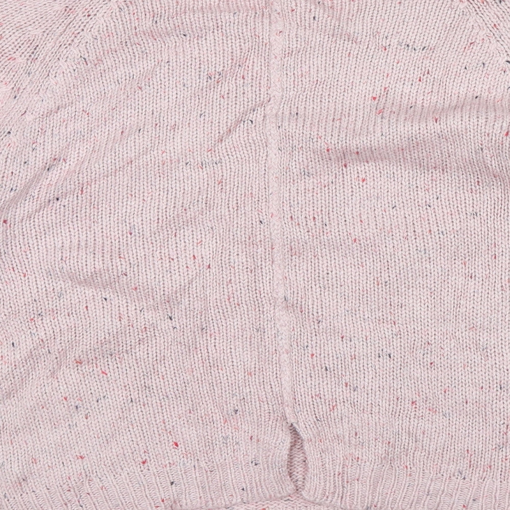 M&Co Womens Pink Herringbone Pullover Jumper Size 14