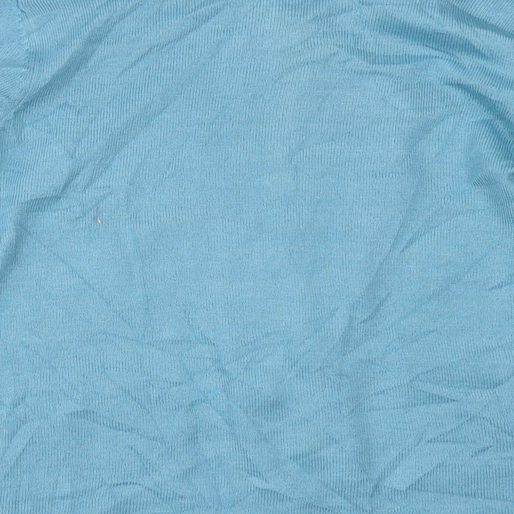 Anne De Lancay Womens Blue Cape Jumper Size S
