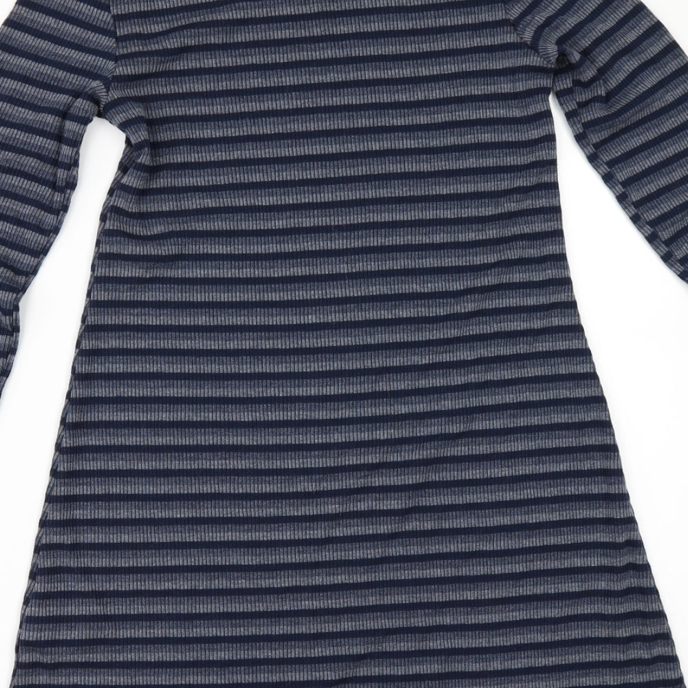 BDG Womens Blue Striped A-Line Size XS