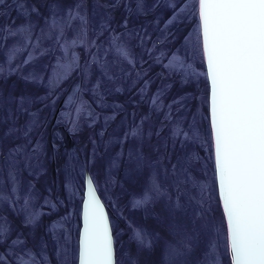 NEXT Girls Purple Velour Jogger Trousers Size 3-6 Months