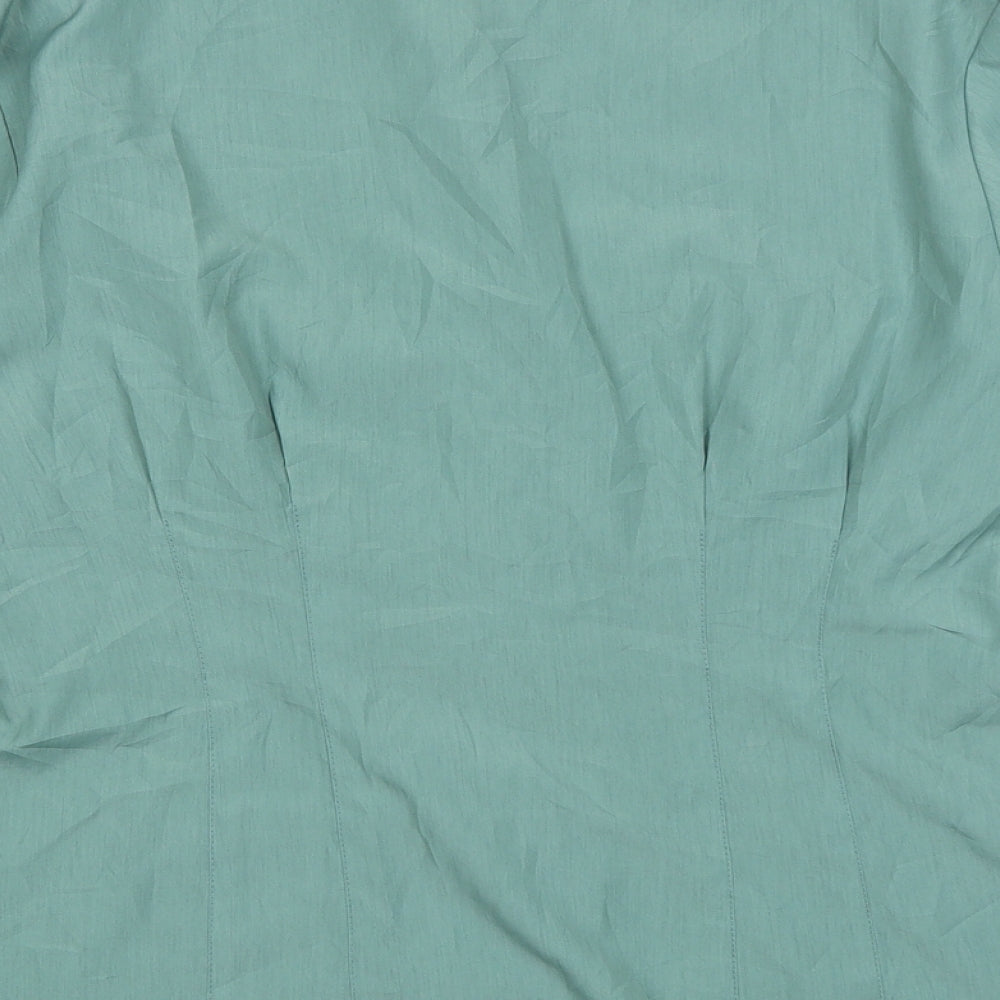 SHE Womens Green Basic Blouse Size 12