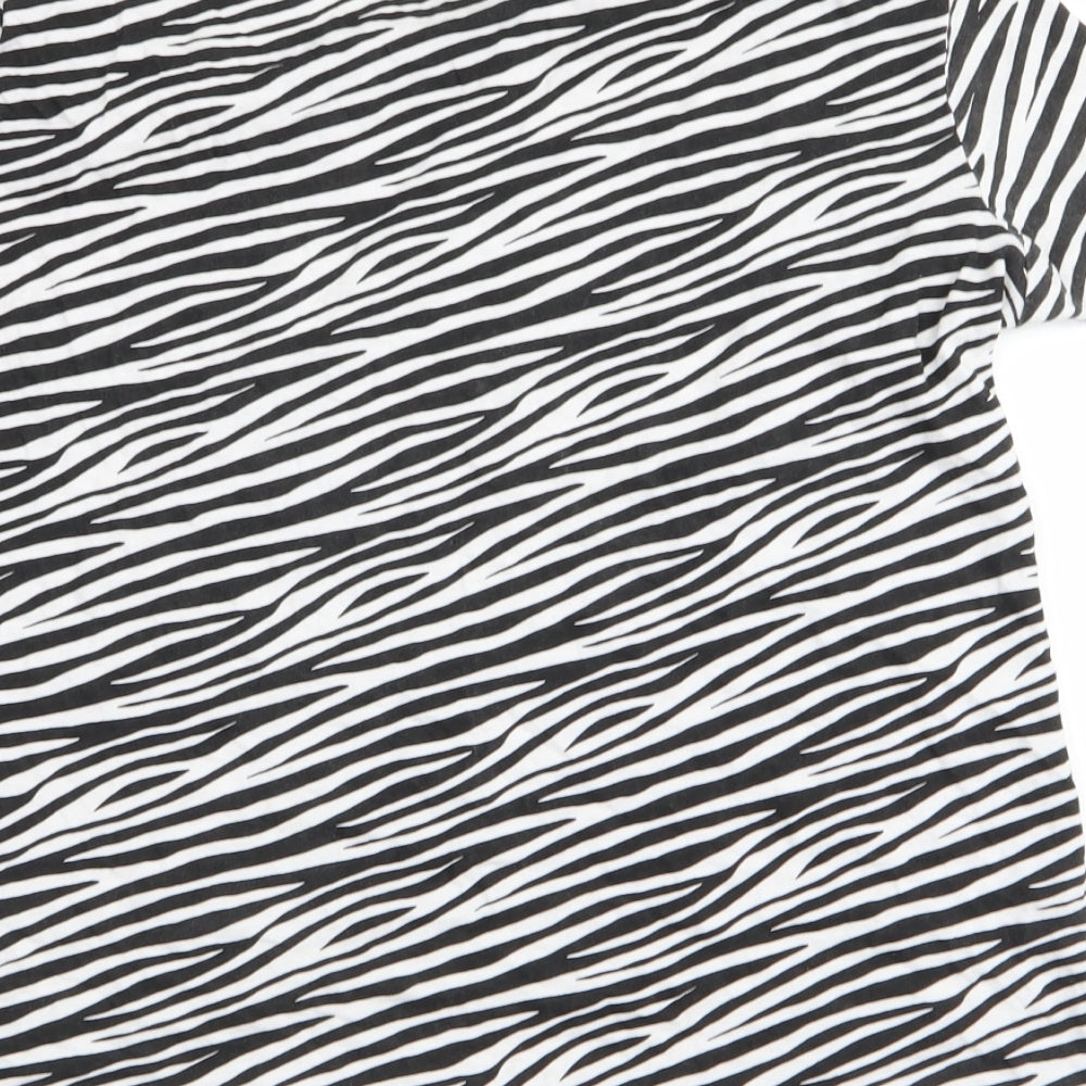 Primark Womens Multicoloured Animal Print Basic T-Shirt Size 6