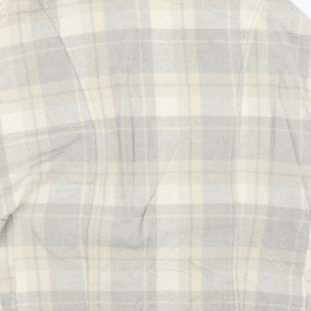 H&M Womens Grey Check Jacket Size 6