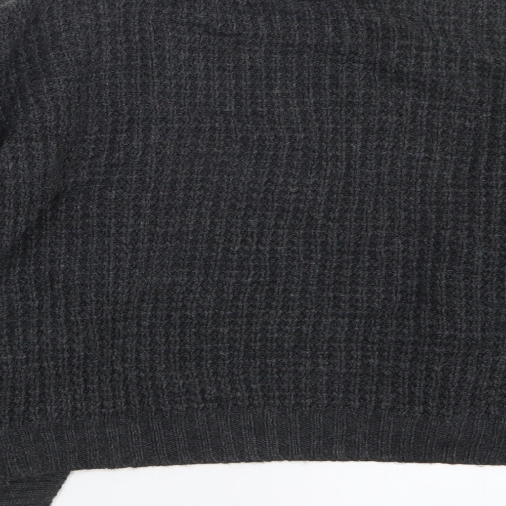Boohoo Womens Grey Knit Cardigan Jumper Size S