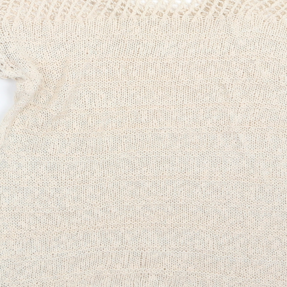 Dorothy Perkins Womens Ivory Knit Pullover Jumper Size 6